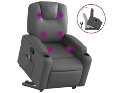 Stand Up Massage Recliner Chair, Stand Up Massage Recliner Chairs Vidaxl Cinzeto Couro Artificial