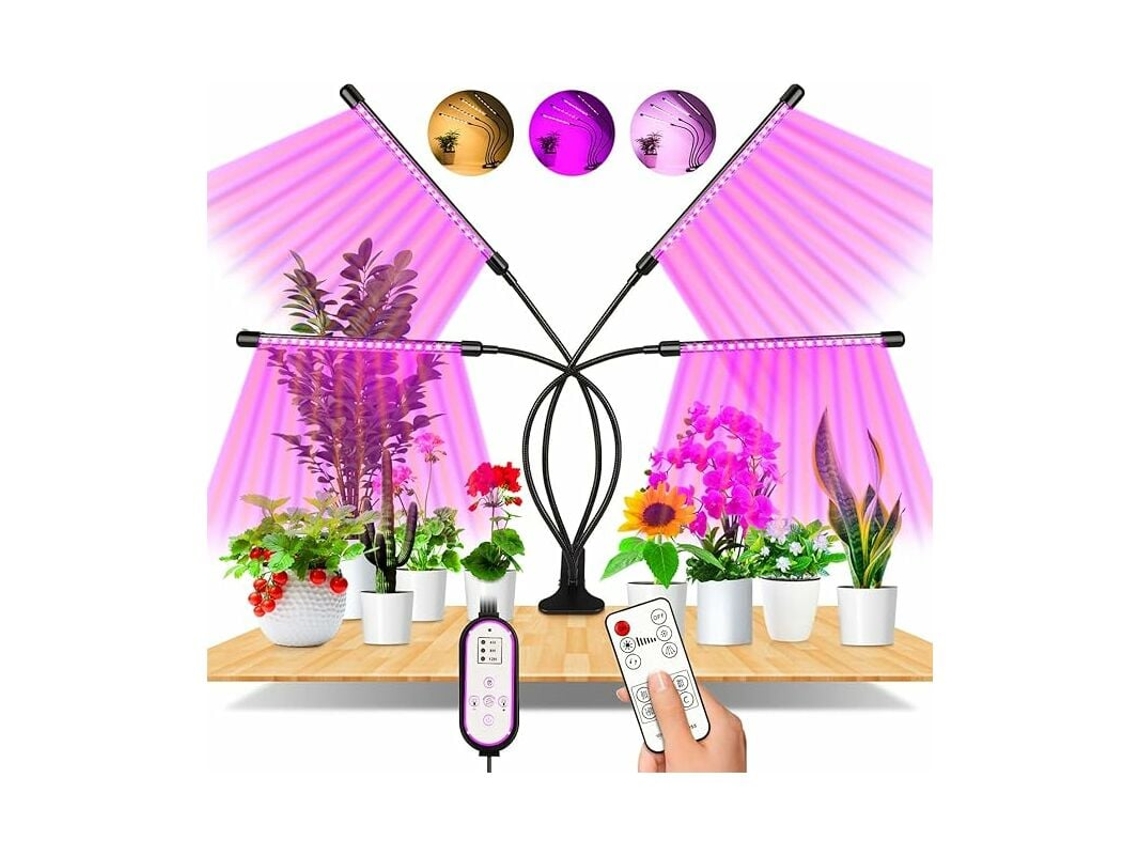 KOFIHETY Lâmpada De Cultivo Flexível Com 4 Cabeças, Luz Branca Com Brinquedo Interativo Para Gatos, Para Felinos Felizes E Plantas Saudáveis