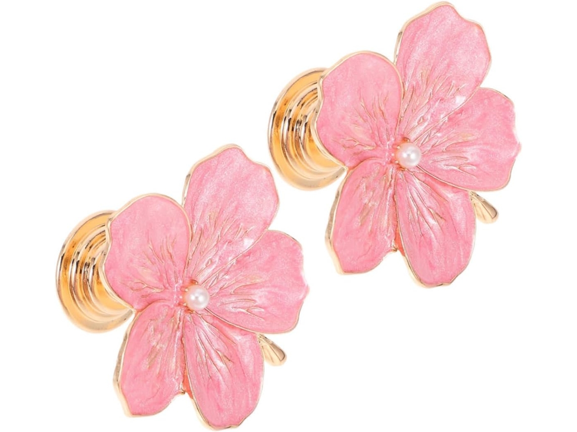 Puxadores De Gaveta Em Formato Flor Rosa, Puxadores Decorativos Para Móveis, Liga De Zinco, 2 Peças