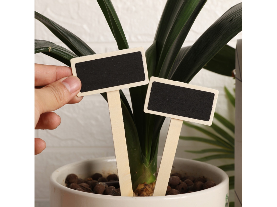 Conjunto de 20 Marcadores de Madeira para Plantas, 18,6 Cm, para Horta Externa com Giz. AQUAFORGE