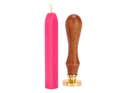 Kit De Sello De Cera Com Padrão Claro Simplicidade Diy Para Envelopes Convites De Casamento Cor Rosa Vermelho