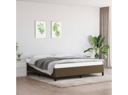 Vidaxl Estrutura de Cama Sem Colchão 160x200 Cm Tecido Castanho escuro