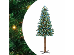 Árvore De Natal Slim Moderna Vidaxl Verde Pvc (210 Cm)