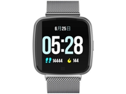 Smartwatch WJS BF0592 (Bluetooth - Monitor Cardíaco - Prateado)