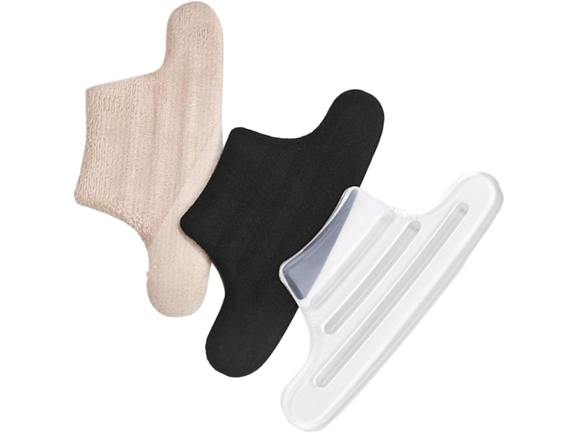 Vaguelly Conjunto De 3 Pares Protetores Calcanhar Antidesgaste, Adesivos Invisíveis Para Sapatos Femininos, Nas Cores