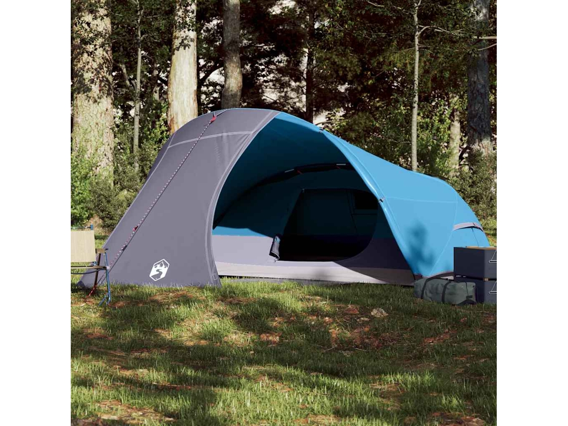 Vidaxl Tenda De Campismo Cúpula Para 4 Pessoas Impermeável Azul