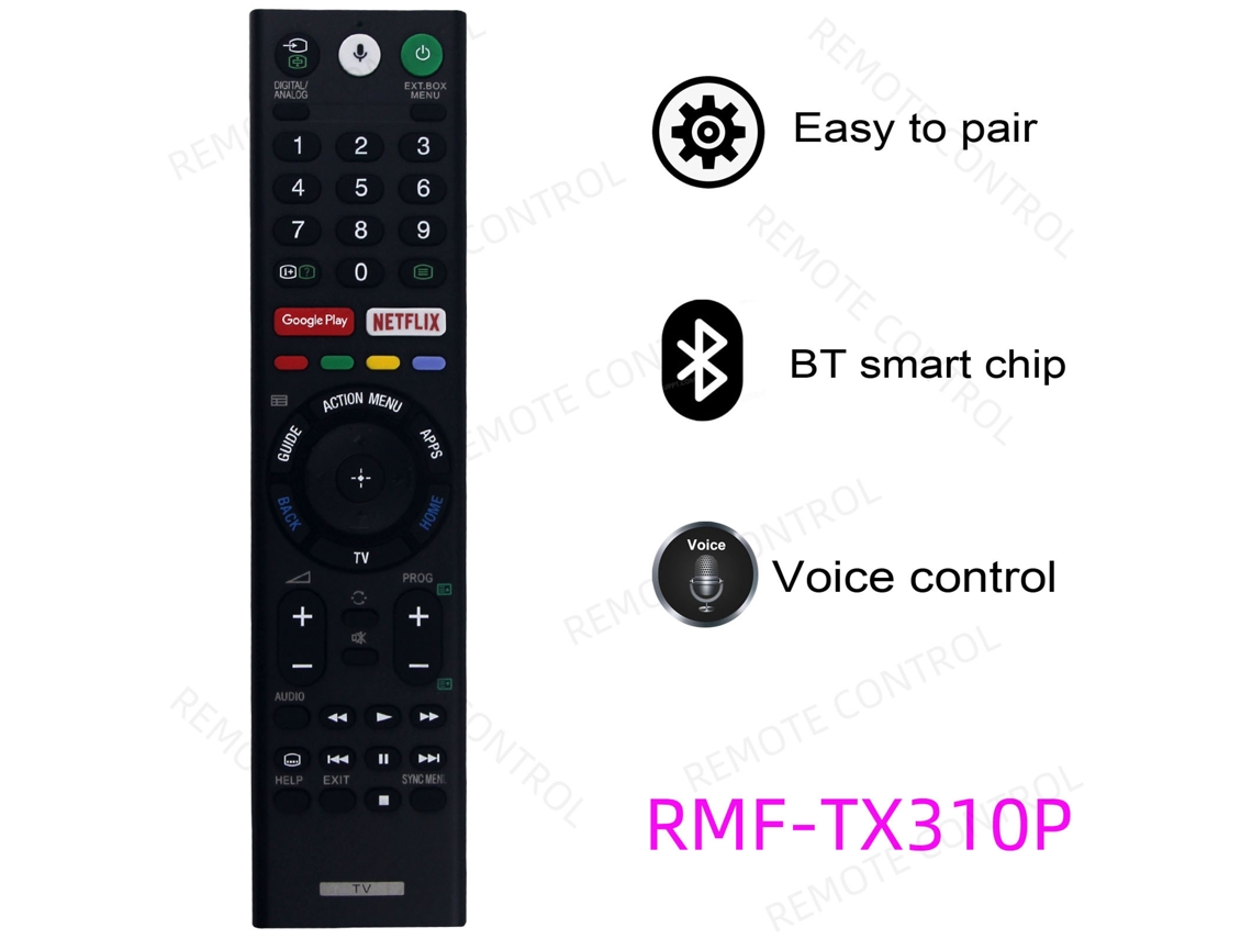 Controlo Remoto De Voz Para Televisão Compatível Com Sony Rmf-tx310p