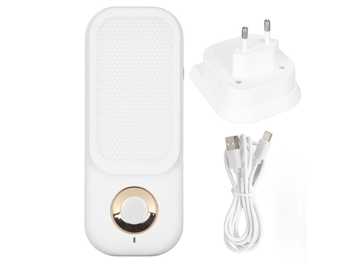 Aplique LED BRILVIBERA com Sensor de Movimento Anel Dourado e Mudança de 3 Núcleos