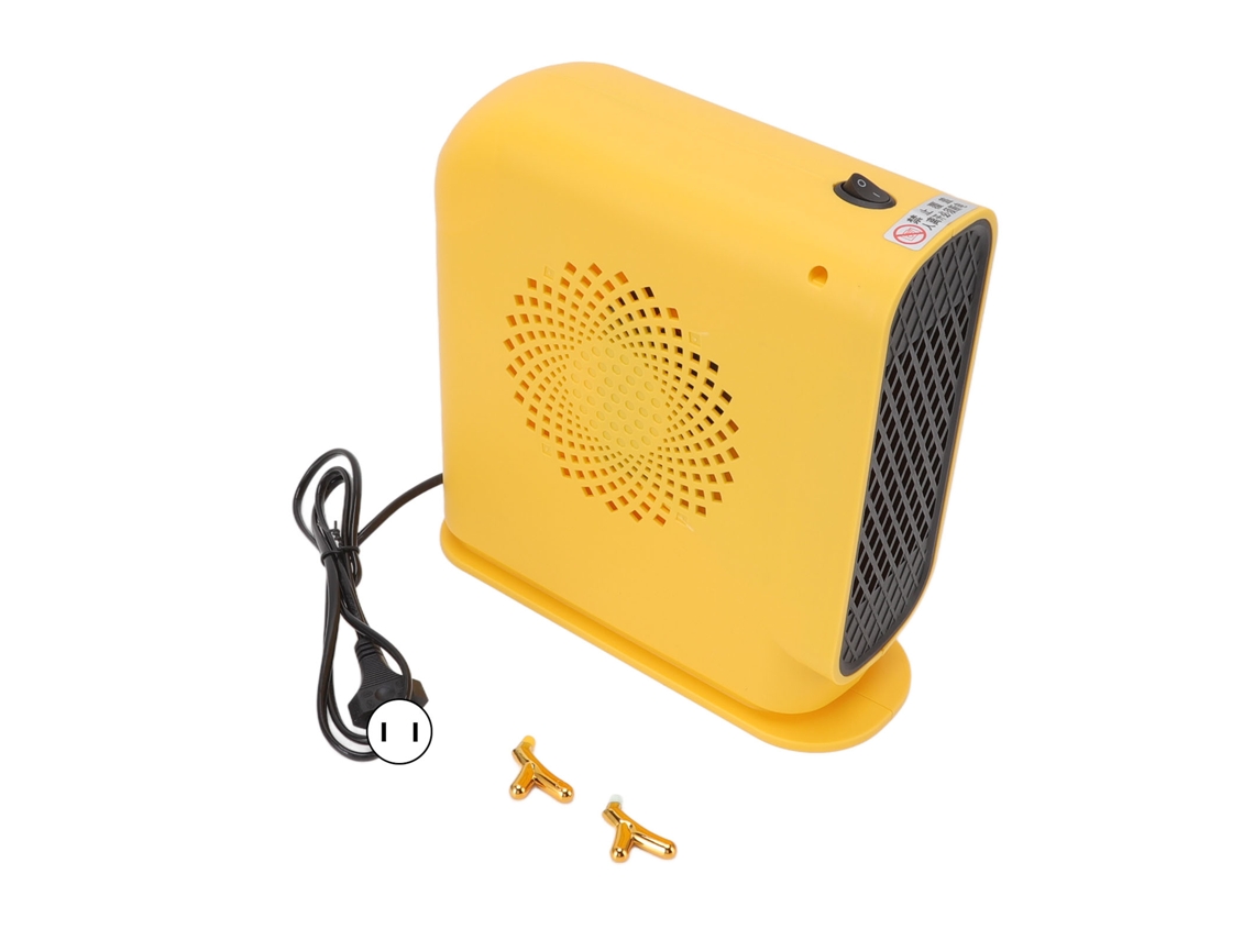 Aquecedor Doméstico Portátil Amarelo Laxiscreed Com Temperatura Ajustável E Aquecimento Rápido