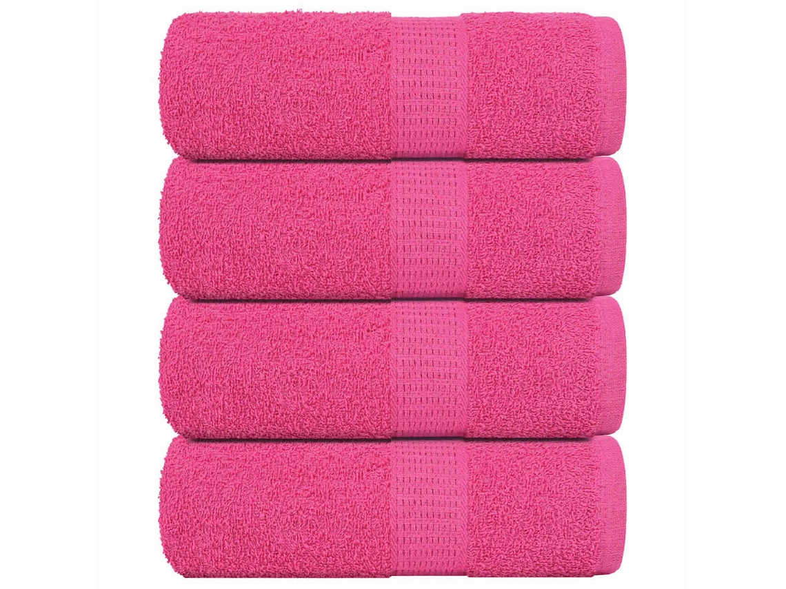 Vidaxl Toalhas De Rosto Frogn 4 Peças Rosa 30x30 Cm 360 G/m²