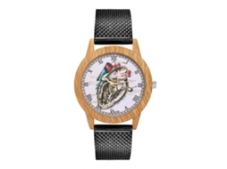 Reloj De Cuarzo Con Correa De Silicona Dial Grande Números Romanos Unisex Negro