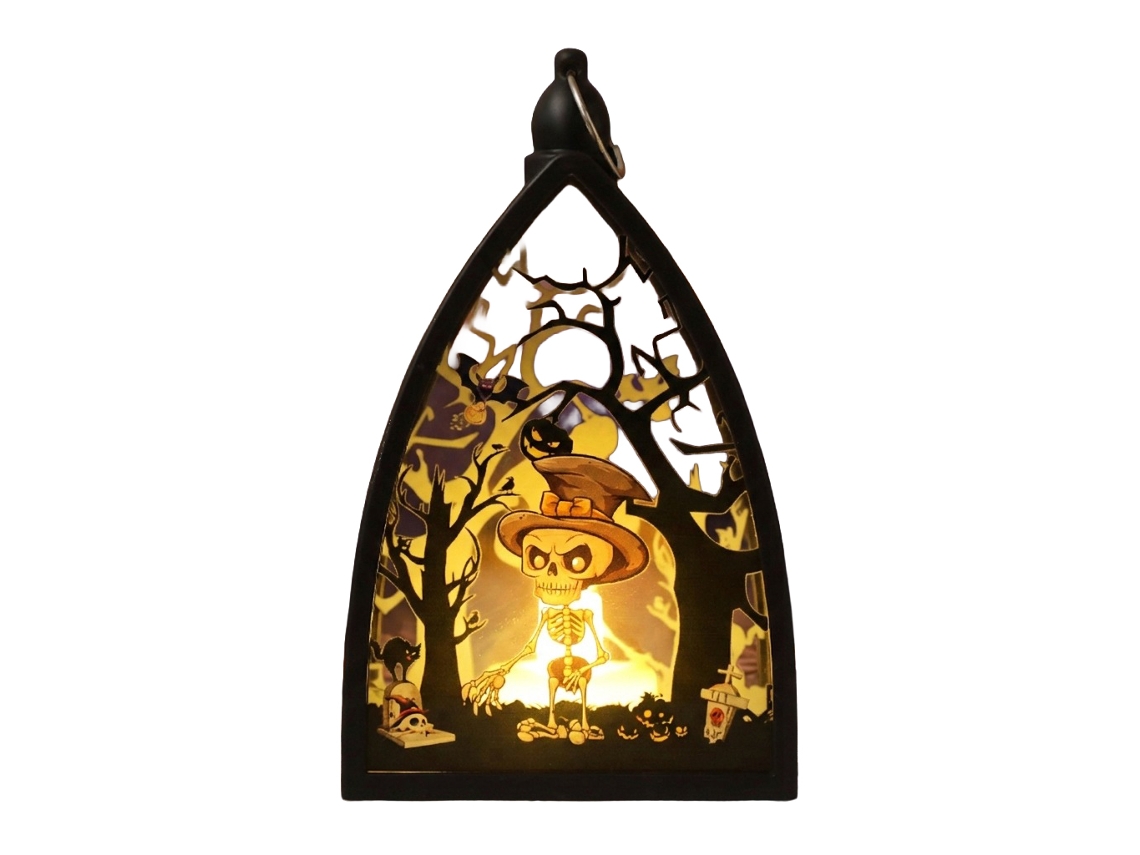 Laxiscreed Lanterna De Mão Com Vela Led Para Halloween, Iluminação Decorativa De Festa