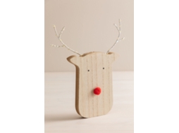 Figura Decorativa SKLUM com Luz LED Clerbi (Bege - 27x24.5x2.1 cm - MDF)