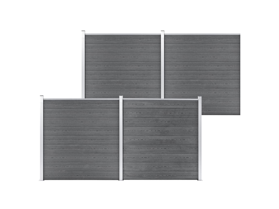 Fence Set, Fence Sets Vidaxl Cinzeto Wpc (n/a)