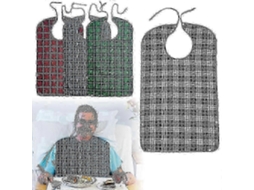 Babadores Para Adultos, Pacote Com 4 Babadores Para Adultos Com Botão De Pressão E Amarração, Babador Impermeável Para Adultos, Babador Reutilizá