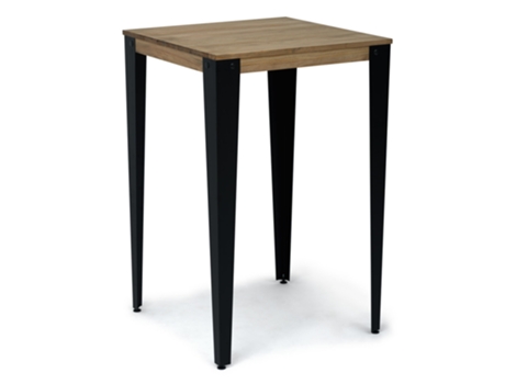 Mesa de Bar BOX FURNITURE Lunds Estilo Industrial (70x70x110 cm - Cinzento Escuro)