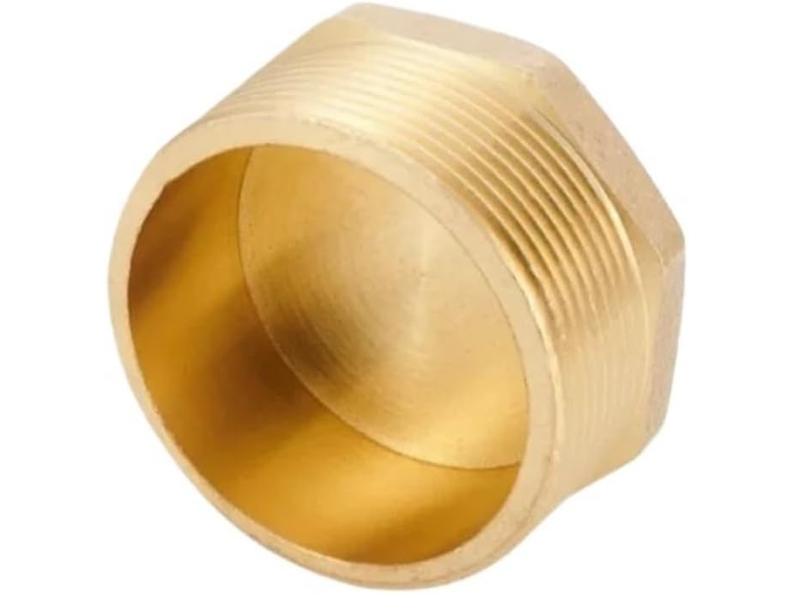 Tampa Sextavada Externa Com Extremidade Em Latão, Rosca Macho Bspp G De 1 4" Para Uso Doméstico E Profissional