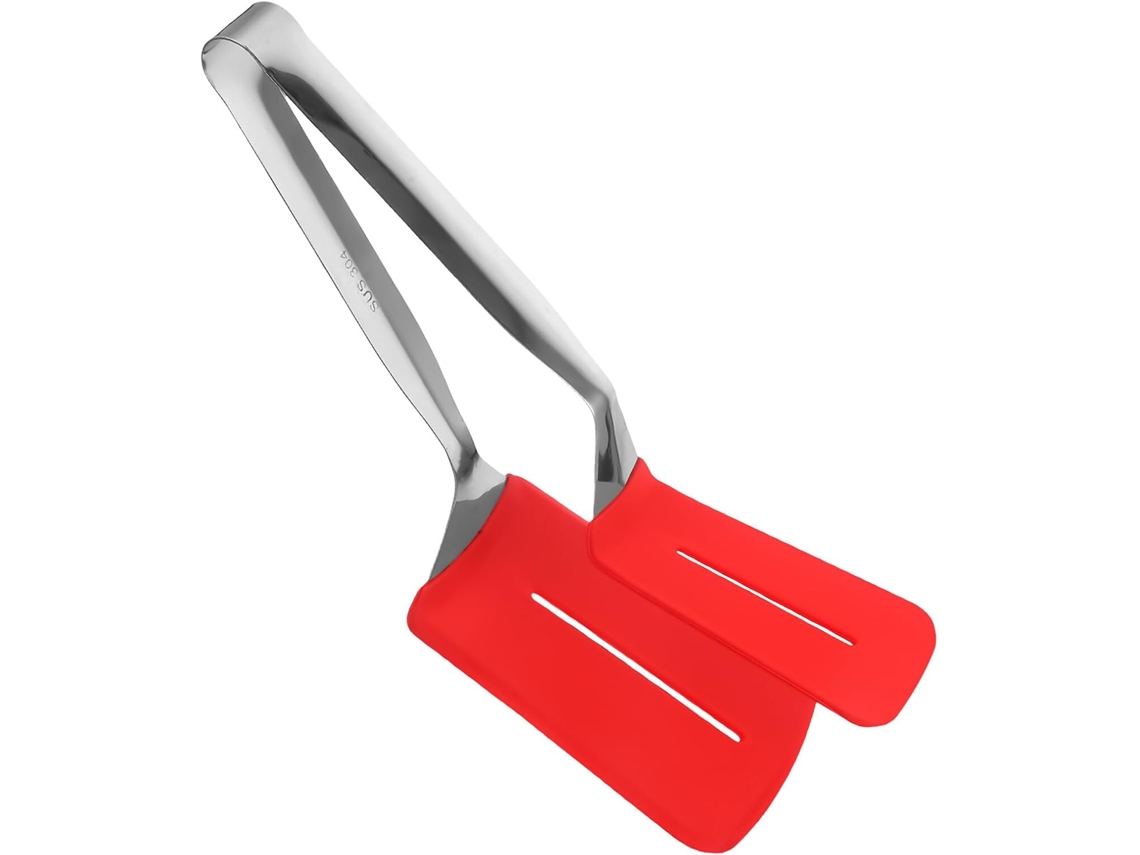 Pinça Para Churrasco Nuobesty Em Aço Inoxidável Com Espátula, Utensílio De Cozinha Versátil Para Pegar E Virar Alimentos