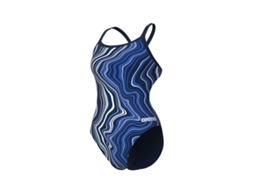 Fato de Banho de Mulher para Natação ARENA Peça Marbled Azul (32)