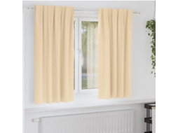 Vidaxl Cortinas Blackout Com Argolas 2 Unid. Creme 175 X 140 Cm