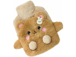 Bolsa De Água Quente Com Capa De Pele Mini Bolsa De Água Quente Para Animais Presente Perfeito Para Namoradas E Crianças AQUAFORGE (urso)