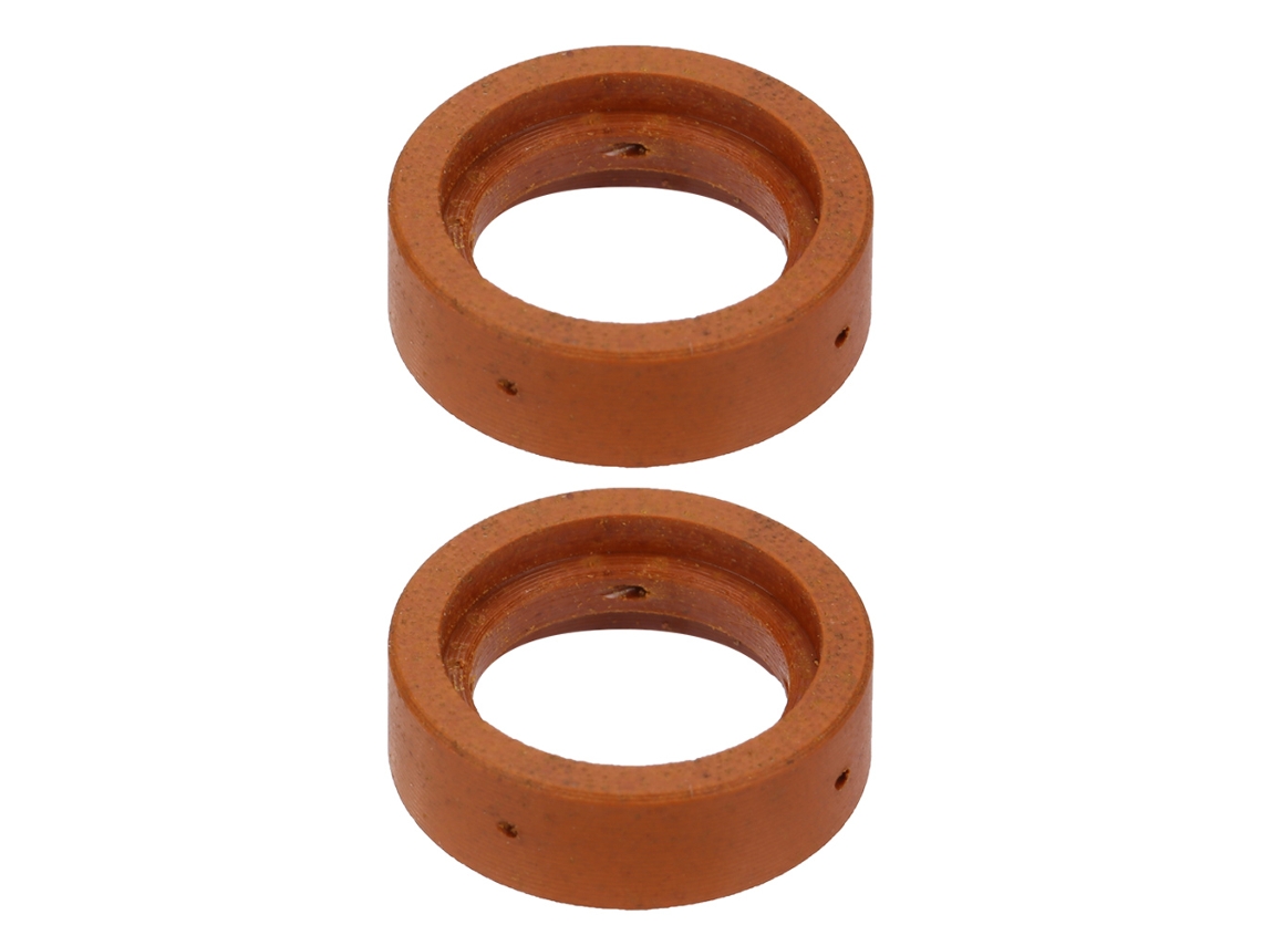 Conjunto de 2 anéis difusores de vórtice para cortadores de plasma S25, S35 e S45 (consumíveis para lâminas de plasma)