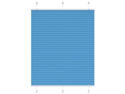 Vidaxl Azul Plissada Cega 110x150 Cm Largura Tecido 109,4cm Poliéster