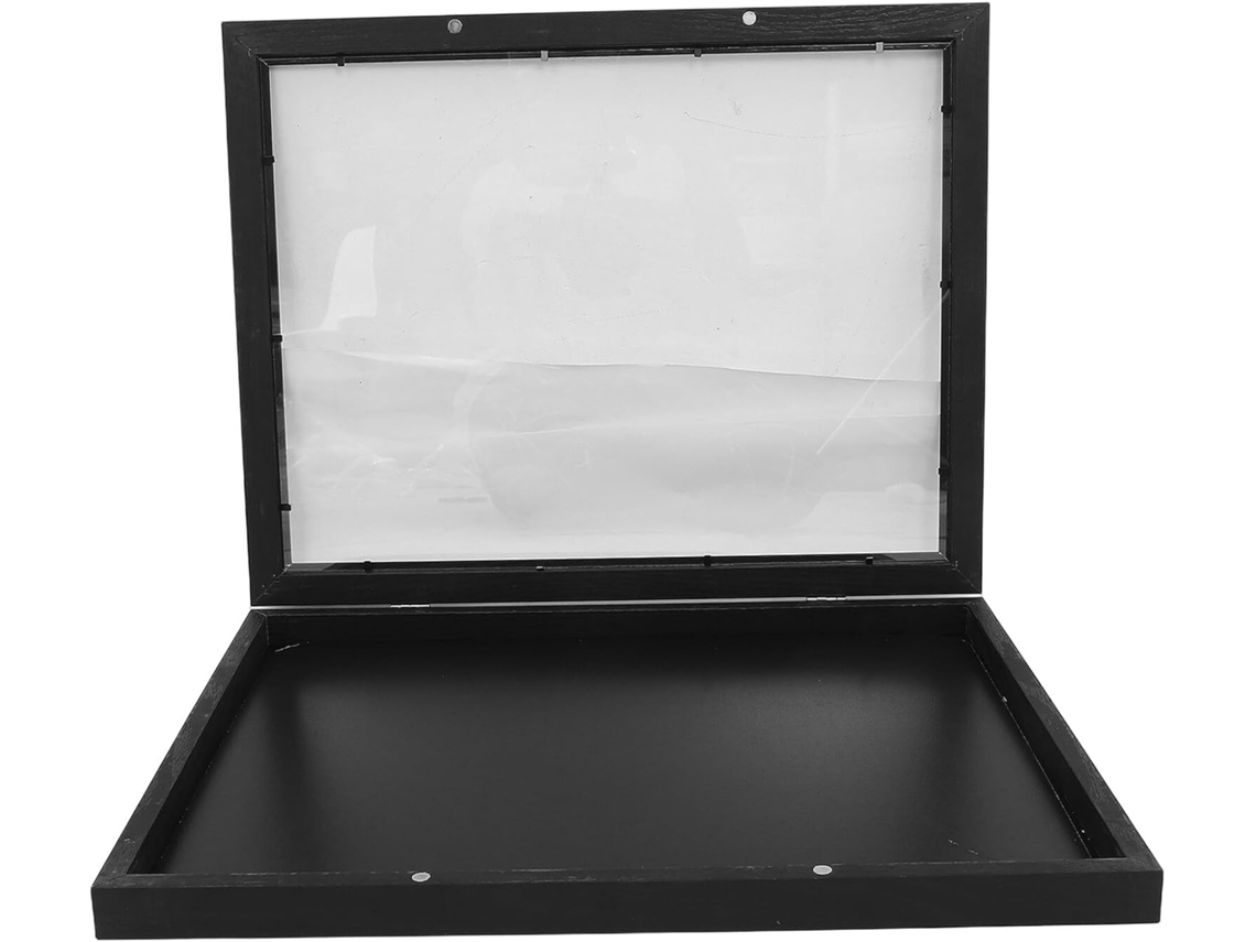 Moldura Madeira Escura 14x18 Solução Versátil Apresentação Proteção Ideal Escritório Quarto Capa GOKOCO