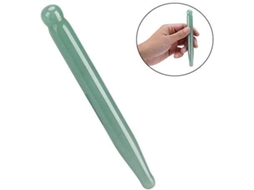 Pau de Acupressão de Pedra Natural Cristal Verde Aventurina 12 Cm para Massagem e Cuidados Corporais
