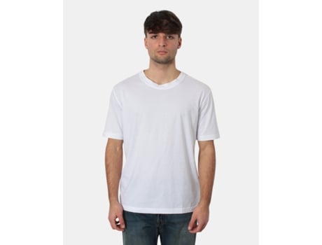 T-shirt De Homem Paolo Pecora Ottico Poliéster Branco (l)