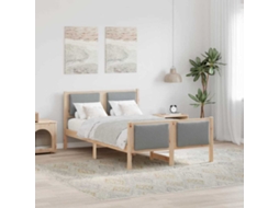 Vidaxl Estrutura da Cama Cinzento claro 120 X 200 Cm Tecido