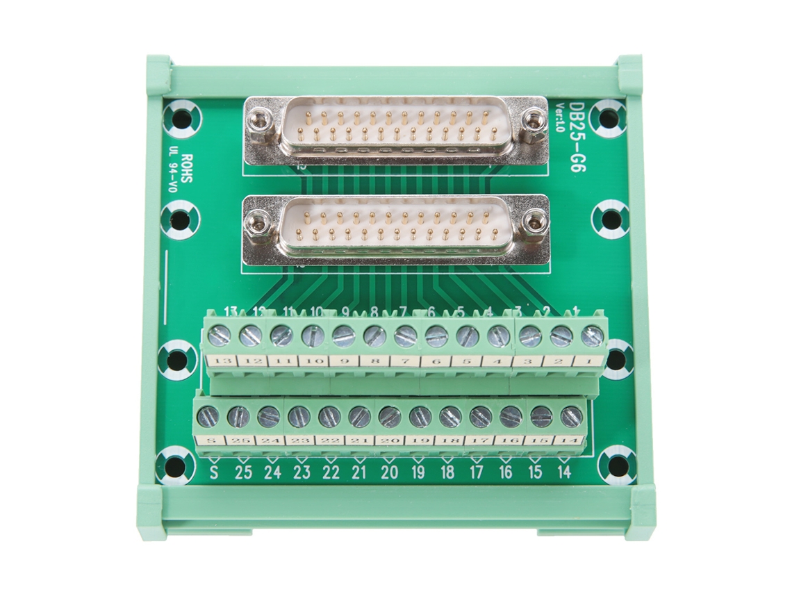 Ycy-módulo De Interface Db25-g6 Com Bloco De Terminal, Montagem Em Rail Din, Conector De Placa Duplo Macho