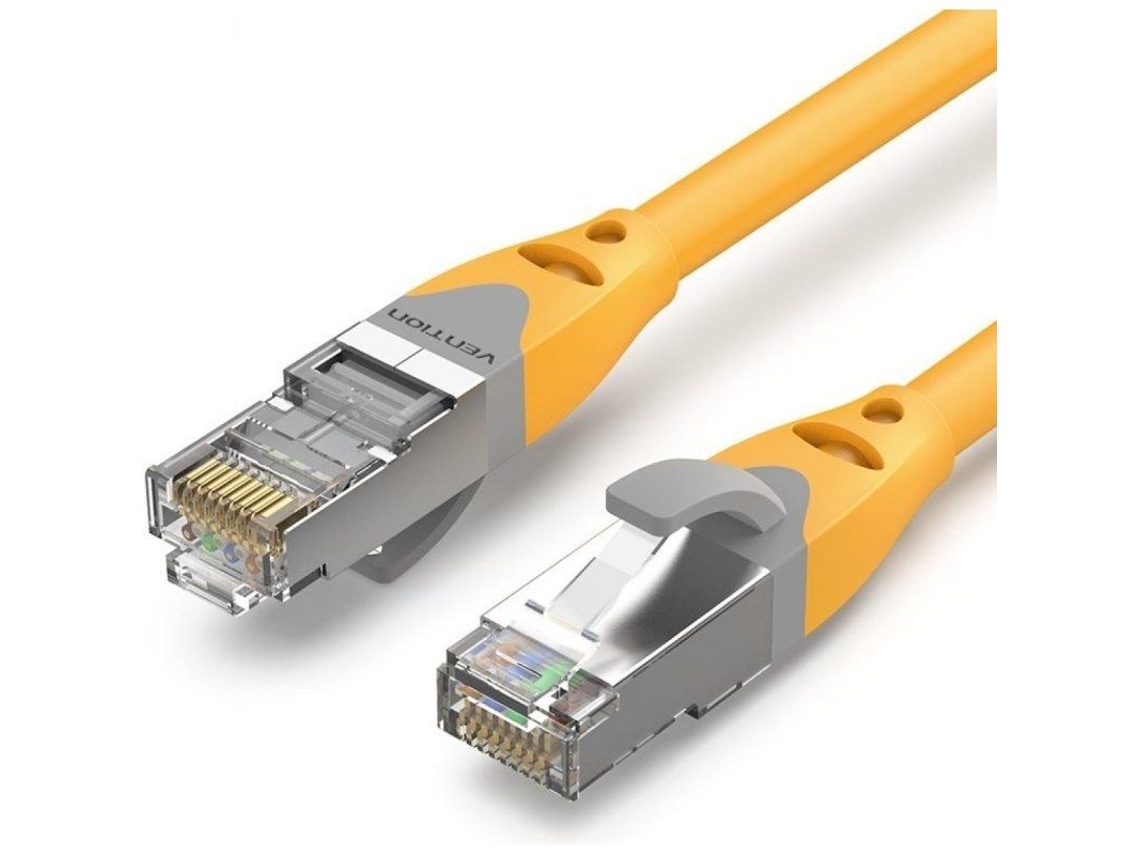 Cabo de rede Rj45 Sftp VENTION Ibhyn Cat.6A/ 15M/ Amarelo