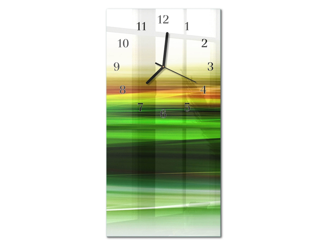 Relógio De Parede De Vidro Multicolor Espelharte (30x60 Cm)
