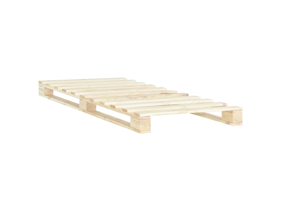 Estrutura de Cama Palete de Pinho Maciço 90x200 Cm MAISON EXCLUSIVE
