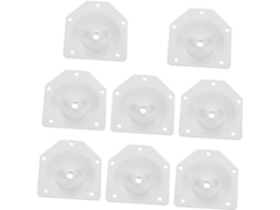 Conjunto De 8 Placas Montagem Ferro Para Niveladores Pés Móveis