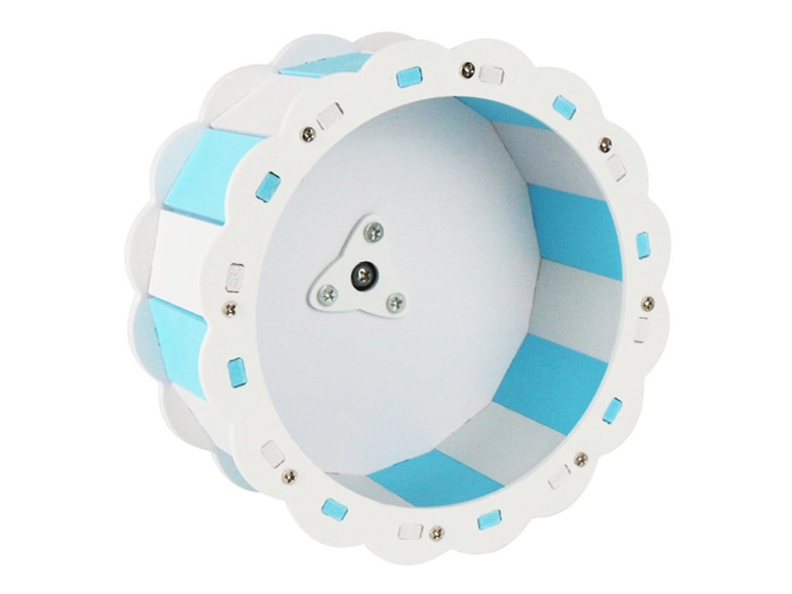 Roda De Exercício Silenciosa Azul Branca Para Hamster