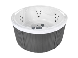 Bañera De Hidromasaje Led Exterior Beliani Marfil De Acrílico Blanco 198x198x90