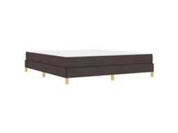 Conjunto 1 Cama Box Vidaxl Castanho Tecido (180 X 200 Cm)