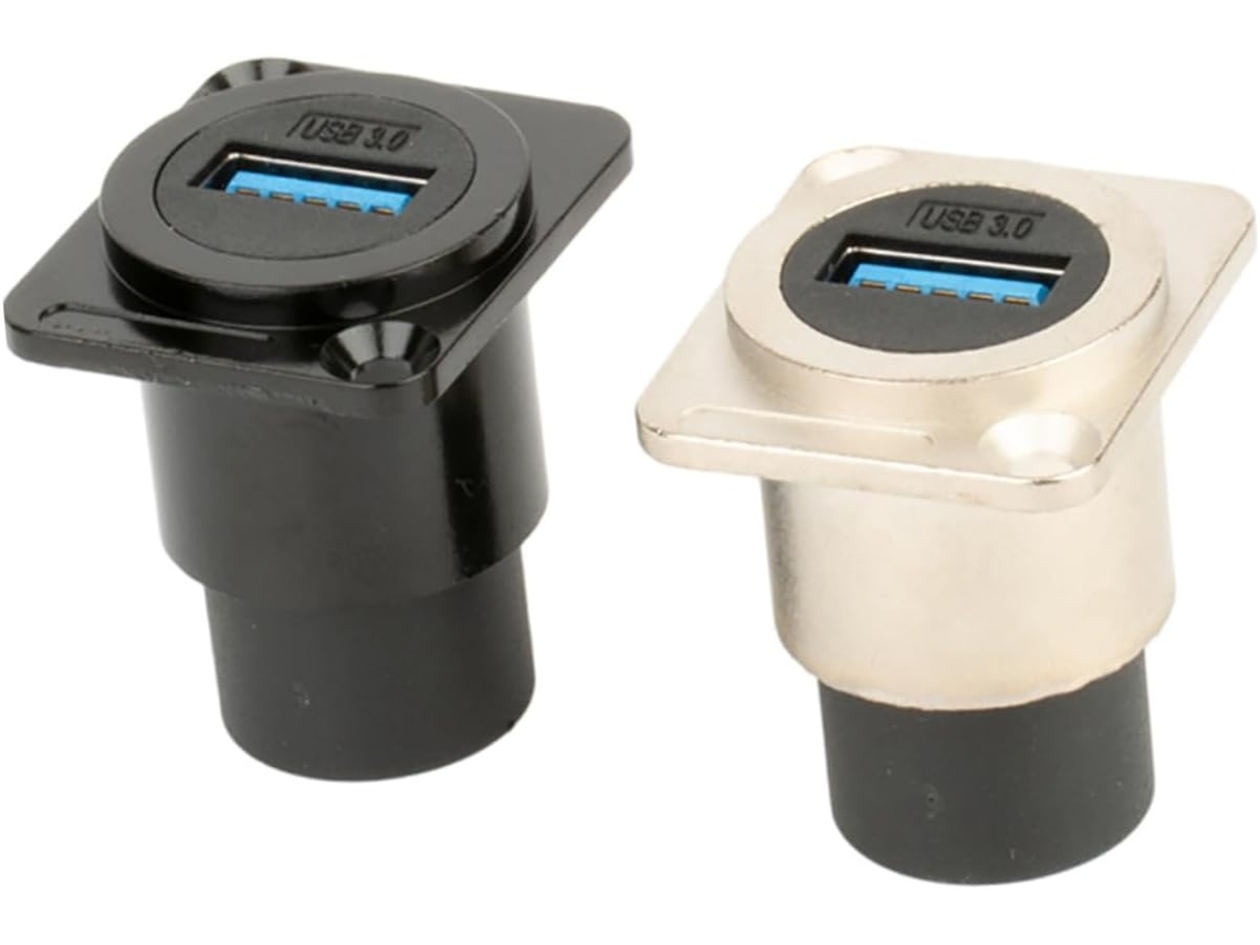 Adaptador De Extensão Usb Fêmea Para Fêmea 3.0 Para Montagem Em Painel, 2 Peças, Para Transferência Gokoco