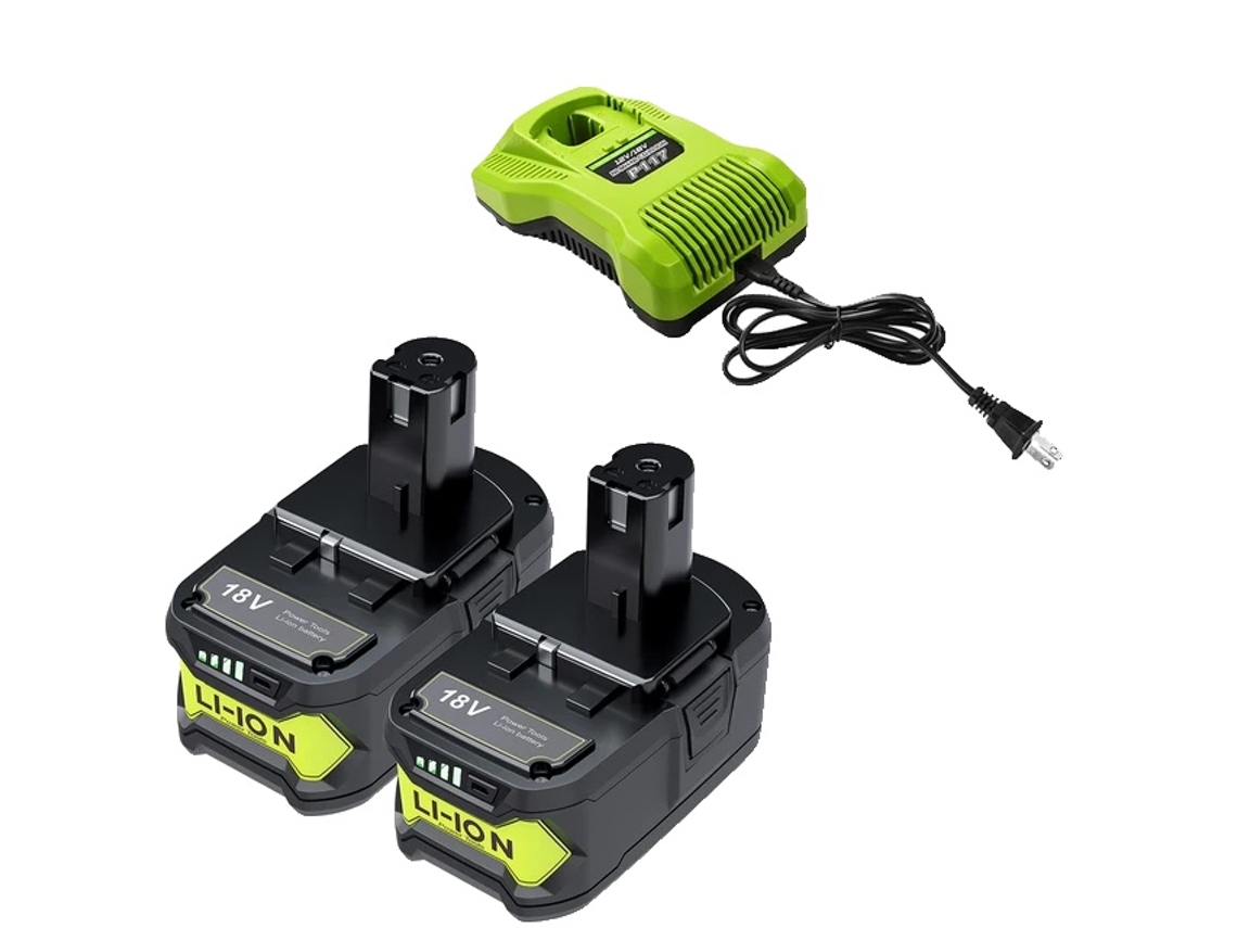 Carregador De Bateria De Íon De Lítio, Alta Capacidade, Compatível Com Ryobi P108