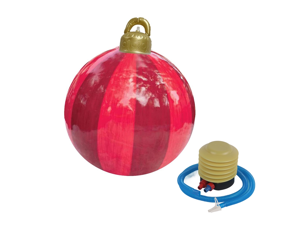 Bola De Natal Inflável Pvc 23.6 Polegadas Decorativa Para Decoração