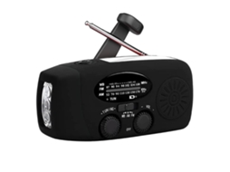 Rádio de Manivela com Lanterna e Previsão do Tempo AQUAFORGE