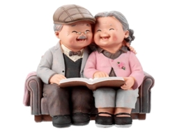Estatua De Pareja Anciana De Amor Duradero, Ornamento De Vinilo Para Bodas Y Aniversarios
