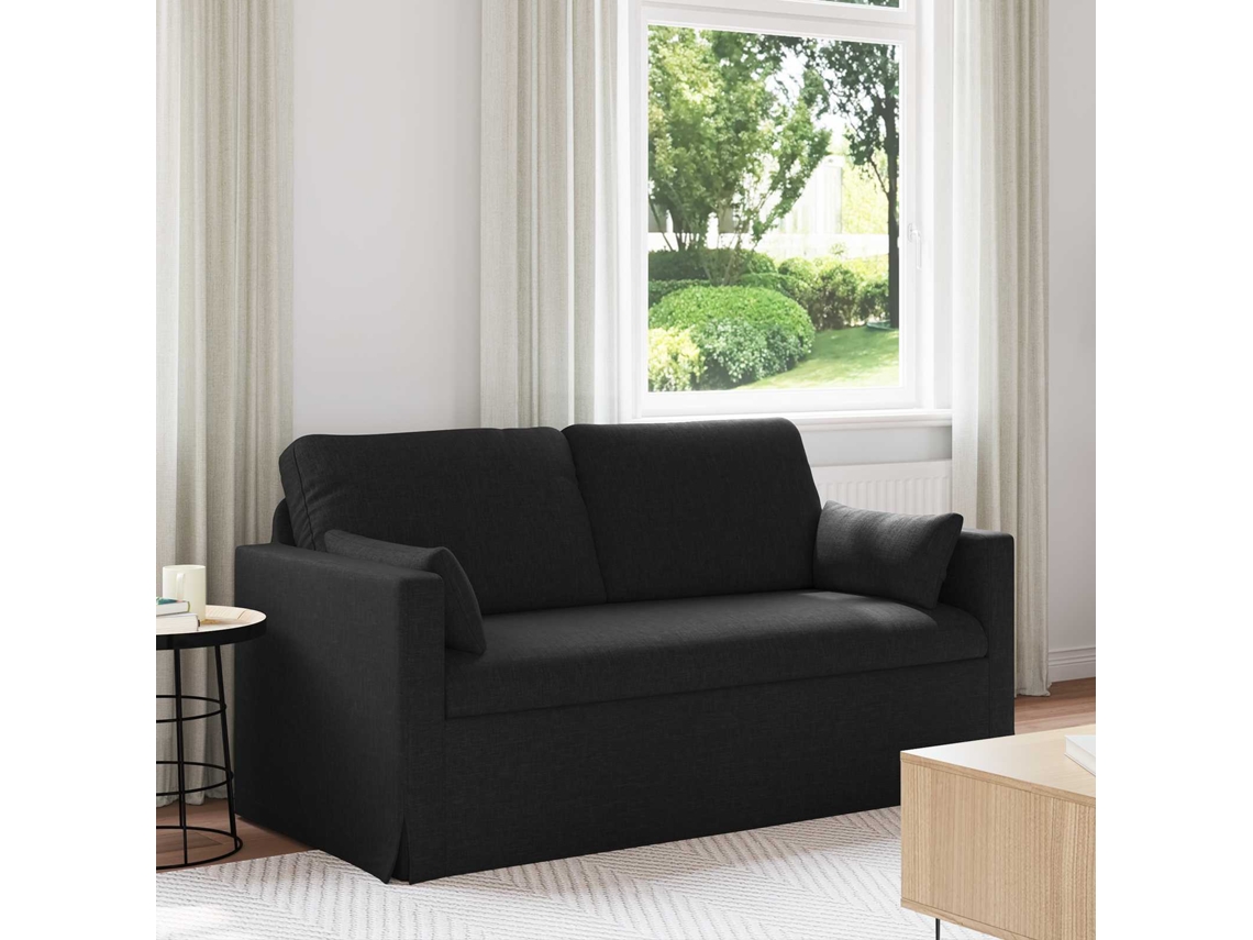 Vidaxl Sofá Preto 158 X 78 X 80 Cm Tecido