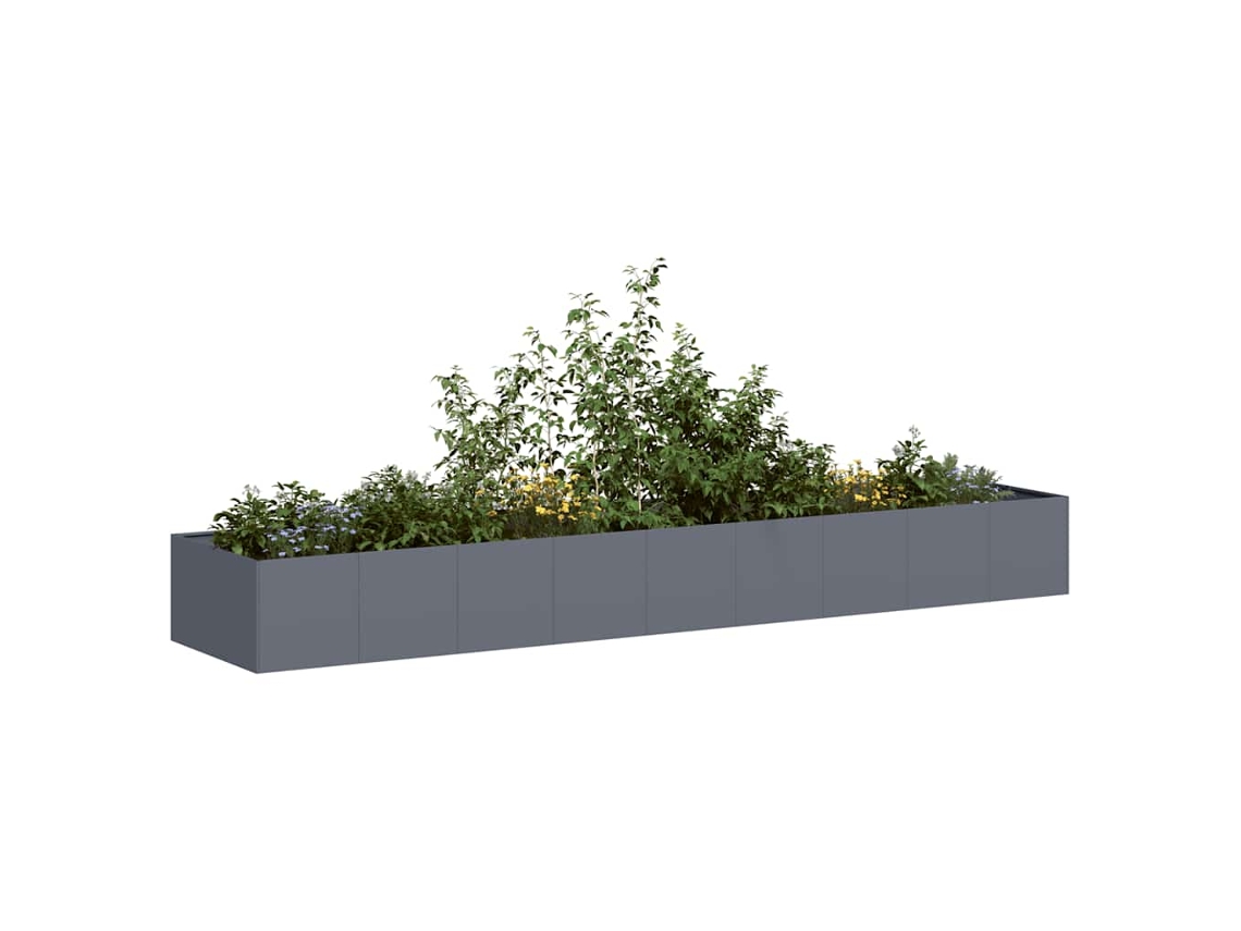 Vidaxl Vaso/floreira 360x80x40 Cm Aço Antracite