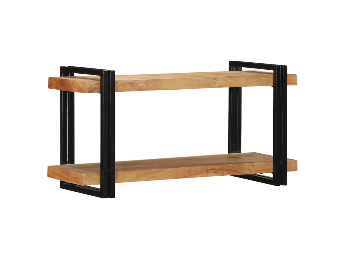 Prateleira De Parede | Estante De Parede | Prateleira Flutuante 90x33x45 Cm Madeira Maciça Acácia Lovely Home