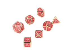 Mali 7pcs Dados de Metal Poliédricos com Números Claros para Rpg e Jogos de Tabuleiro