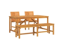Maison Exclusive - Conjunto De Jantar Para Jardim 4 Pcs Castanho