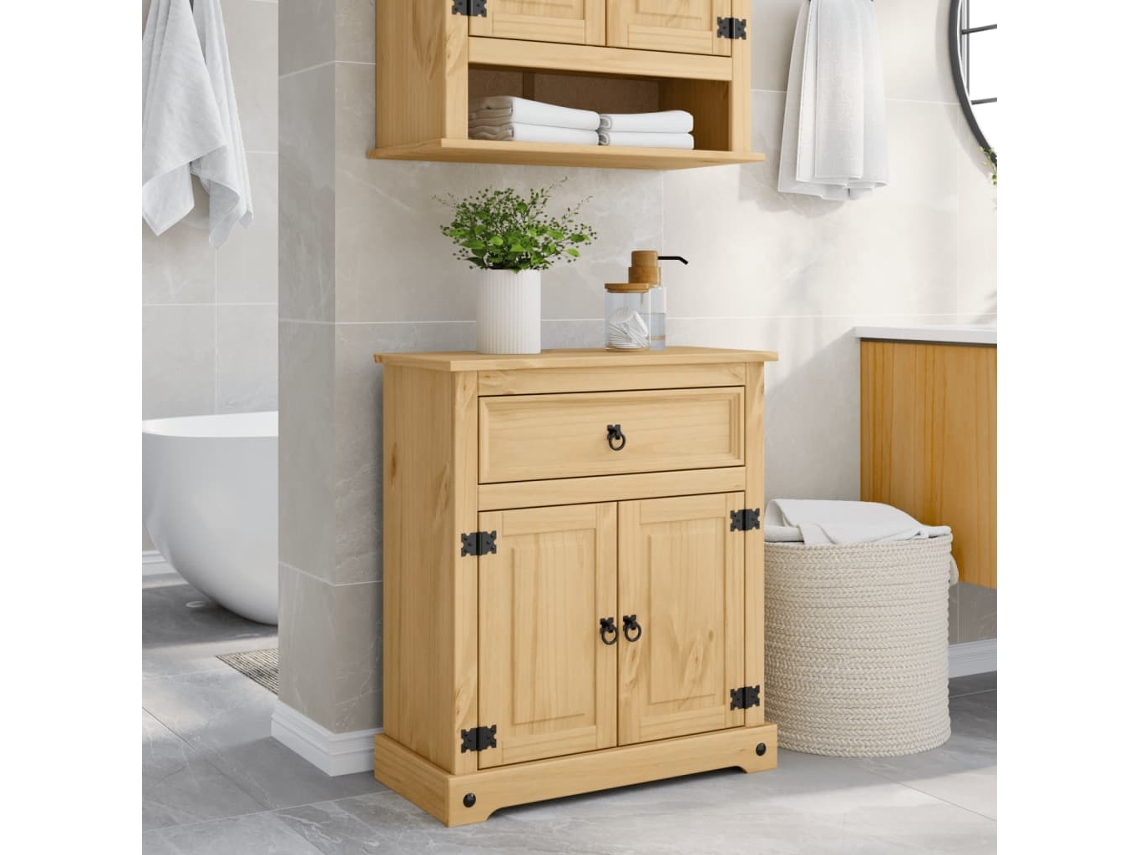 Vidaxl Móvel De Wc Corona 70x33x80 Cm Madeira De Pinho Maciça